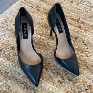 Aqua black stiletto heel!